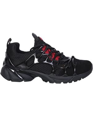 44 Label Group Panelled-Design Low-Top Trainers - Black