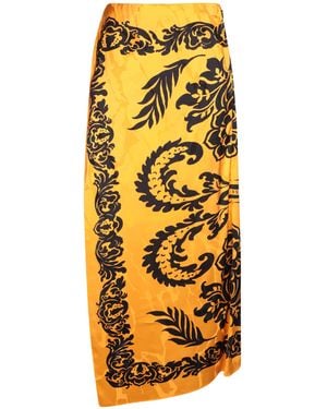Etro Paisley Wrap Skirt - Metallic