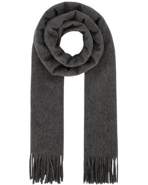 Loro Piana Grande Unita Fringed-Edge Scarf - Black