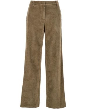 Le Plain Trousers With Belt Loops - Natural