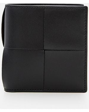 Bottega Veneta Urban Woven Leather Wallet - Black