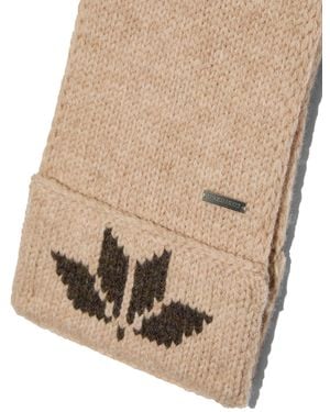 DSquared² Snowflakes Logo Knit Wool Scarf Accessories - Natural