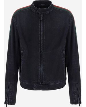 Gucci Biker Jacket Cotton - Blue