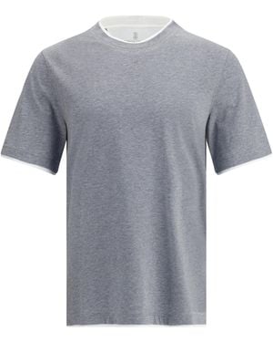 Brunello Cucinelli Cotton T-Shirt - Grey