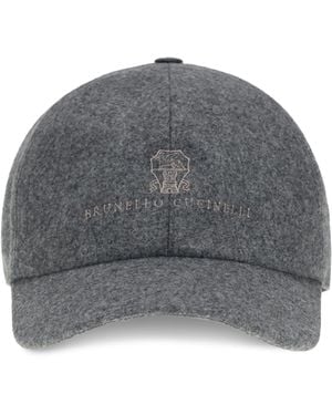 Brunello Cucinelli Logo Baseball Hat - Grey