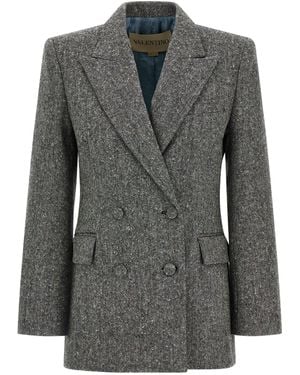 Valentino Garavani Virgin Wool Blazer Clothing - Black