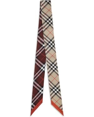 Burberry Beige Silk Scarf - Multicolour