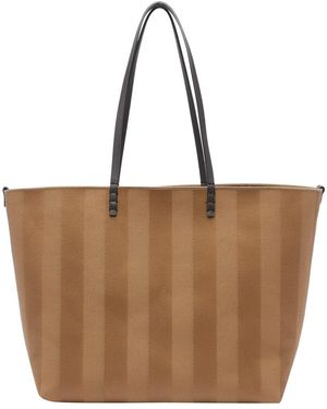Fendi Reversible Leather Tote - Brown