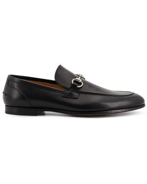 Gucci Jordaan Leather Loafers - Black