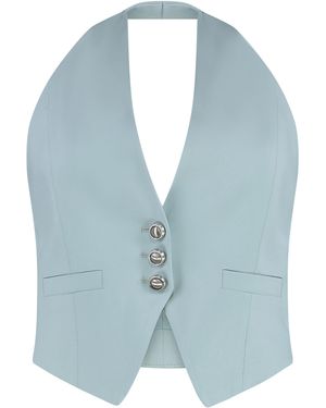 Pinko Vest Moretta Viscose Blazers - Blue