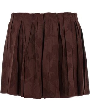 Etro Jacquard Floral Patterned Skirt - Brown