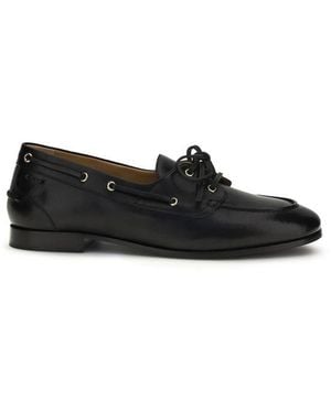 Bally Buffalo Leather Slip-On Loafers - Black