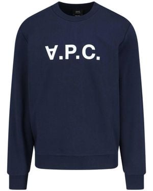 A.P.C. Logo Sweatshirt - Blue