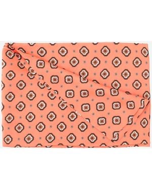 Alberto Biani Floral Pattern Silk Foulard Scarf - Pink