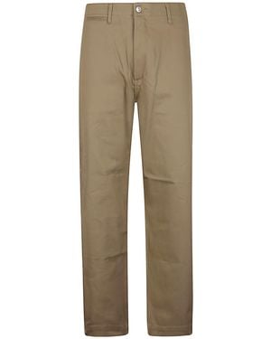 Edwin Cotton Wide-leg Pants - Natural