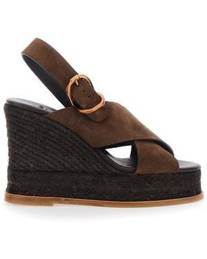 Castañer Wedges Bettina Leather - Brown
