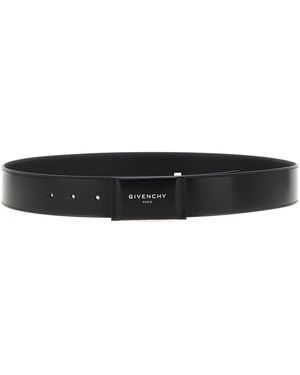 Givenchy Antigona Logo Buckle Solid Belt - Black