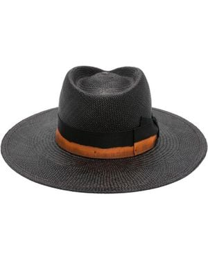 Borsalino Hats Straw - Black