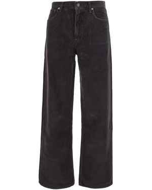 Agolde Straight-Leg Pants Ren Jean Cotton Pants - Black