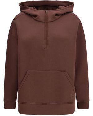 Weekend by Maxmara Radura Hooded Sweatshirt Modal; Polyamide; Elastane Sweatshirts - Brown