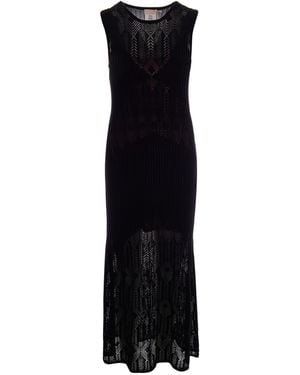 Liu Jo Dress Openwork Knit - Black