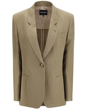Giorgio Armani Single-Breasted Jacket - Green