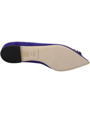 Dolce & Gabbana Suede Crystals Loafers Flats Shoes Leather Goat - Black