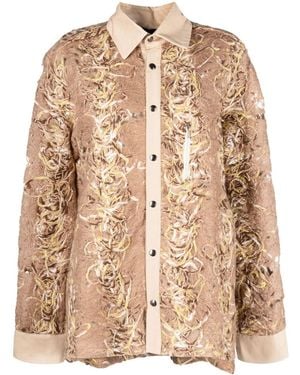 VITELLI Doomboh Shirt Jacket With Chest Pocket - Natural