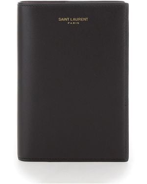 Saint Laurent Leather Document Holder Accessory - Black