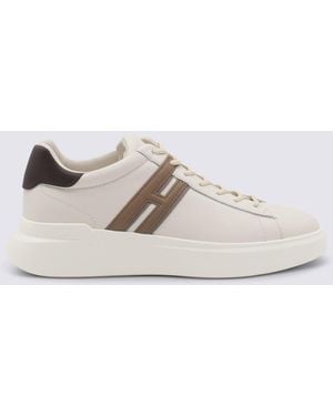 Hogan And Leather Trainers - White