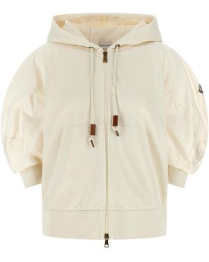 Moncler Ribbed Knit Hoodie - Natural