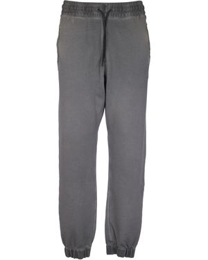 MSGM Drawstring Waist Ribbed Track Trousers - Grey