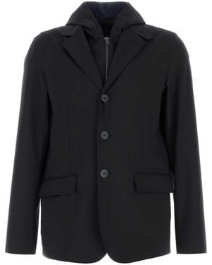 Herno Jersey Blazer - Black