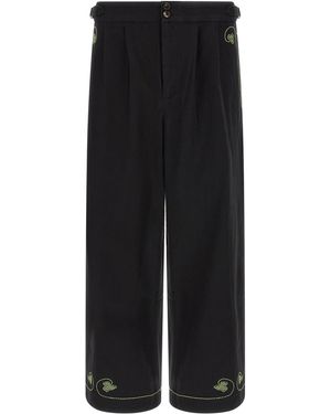 Bode 'Lucky Draw' Pants - Black