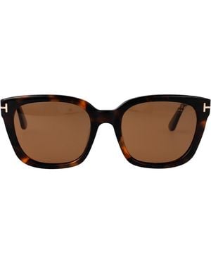 Tom Ford Ft1216 52H Acetate Sunglasses - Brown