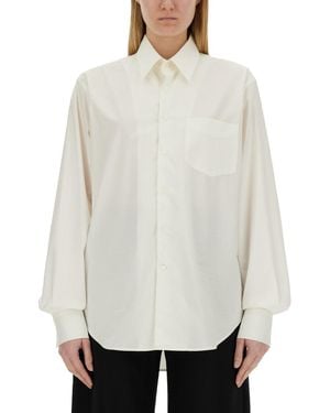 MM6 by Maison Margiela Cotton Oversize Fit Shirt - White