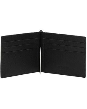 Saint Laurent Wallet Calfskin Calf Leather - Black