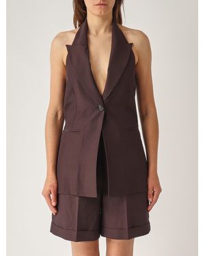 Liviana Conti Gilet Bobby Jacket - Purple