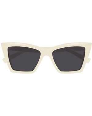Saint Laurent Saint Laurent Sl 657 Linea Sl Logo 005 Ivory Sunglasses - Grey