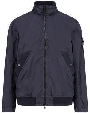 Stone Island Garment Dyed Crinkle Reps Ny Jacket - Blue