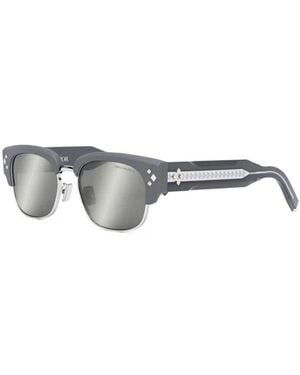 Dior Sunglasses Square Full Rim, Frame And Smoke Mirror Lens Cddiamondc1U45A4 - Grey