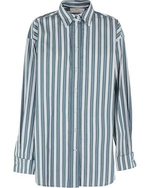 Remain Oversize Cotton Camicia - Blue
