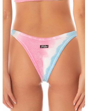 MC2 Saint Barth Naomi And Crinkle Cheeky Swim Briefs Bottom - Pink