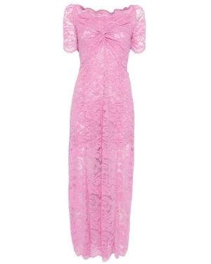 Rabanne Long Off-The-Shoulder Dress - Pink