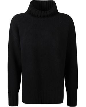Jucca Oversized Turtleneck Sweater - Black