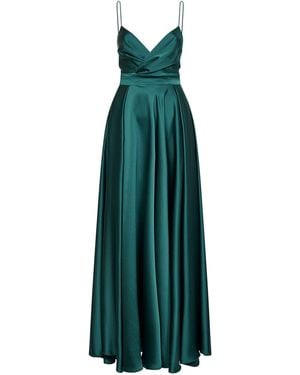 Blanca Vita Malachite Satin Aldi Long Dress - Green