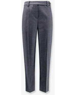 Brunello Cucinelli Dark Wool Pants - Blue