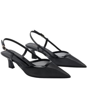 Stuart Weitzman With Heel Fabric/Leather Sole - Black