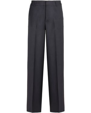 PT Torino Straight-Leg Viscose Pants - Blue