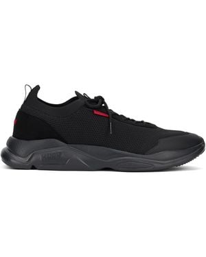 BOSS Low-Top Trainers Leon Polyester Trainers - Black